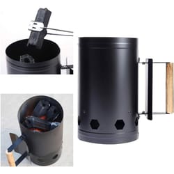 portable stainless steel barbecue fire starter with handle quick charcoal ignition for camping & picnic