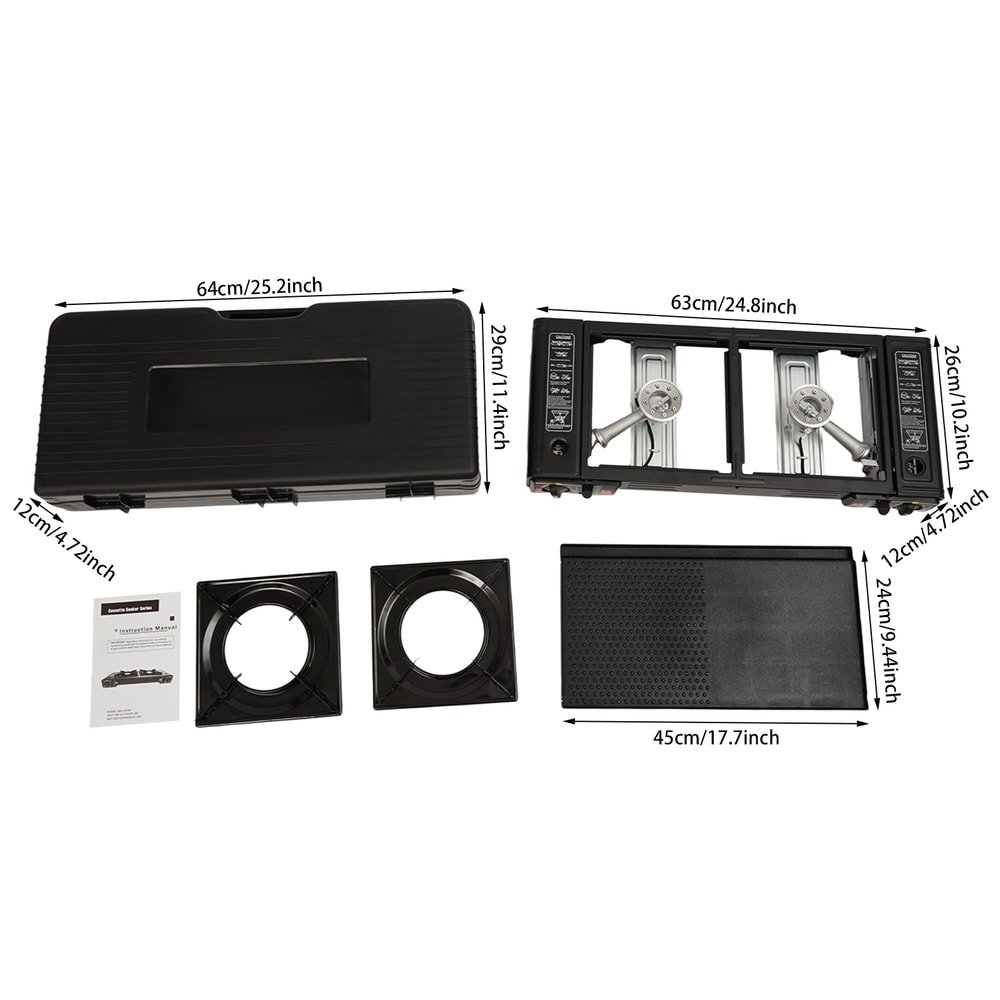 Portable Burner Camping Stove With Auto Ignition Baking Tray Ideal For RVs Picnics And BBQs 7
