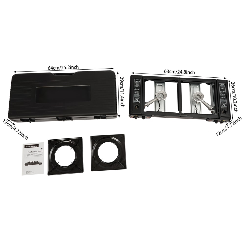 Portable Burner Camping Stove With Auto Ignition Baking Tray Ideal For RVs Picnics And BBQs 6