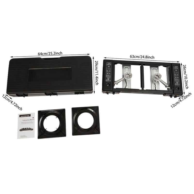 Portable Burner Camping Stove With Auto Ignition Baking Tray Ideal For RVs Picnics And BBQs 6