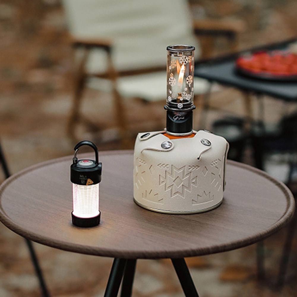 Leather Gas Canister Protective Cover For Outdoor Hiking Travel 1