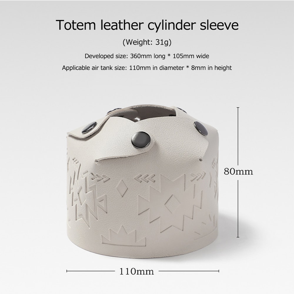 Leather Gas Canister Protective Cover For Outdoor Hiking Travel 3