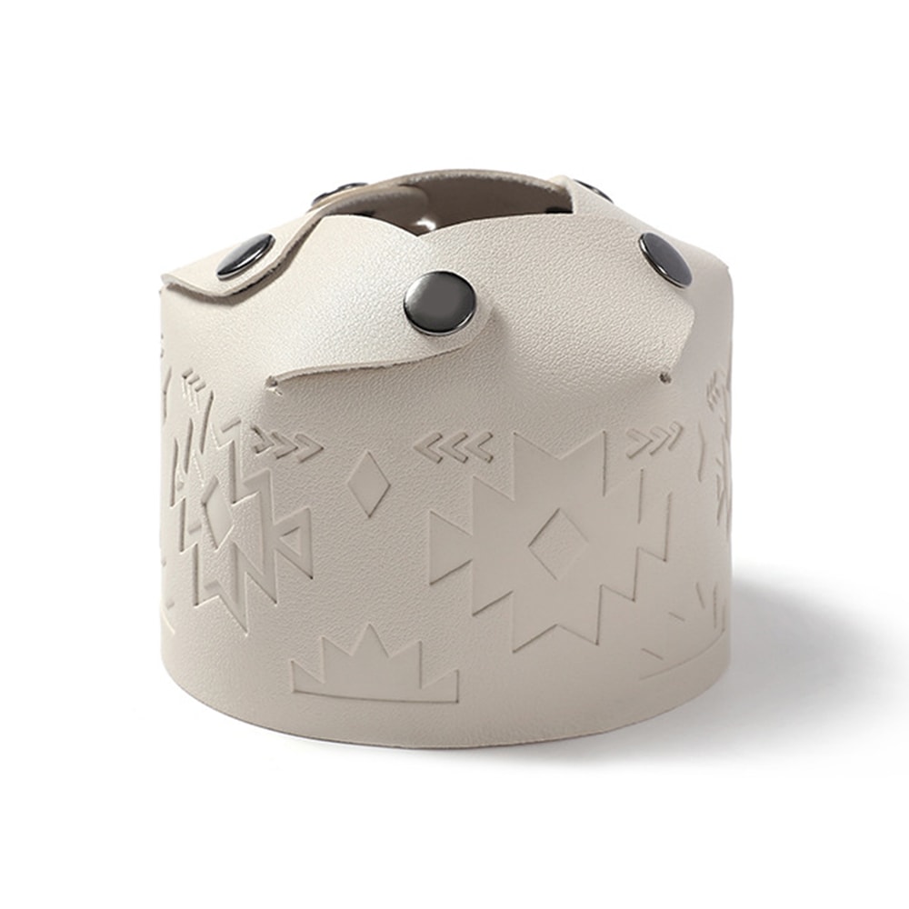 Leather Gas Canister Protective Cover For Outdoor Hiking Travel 5