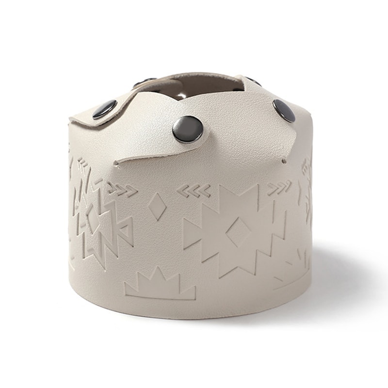 Leather Gas Canister Protective Cover For Outdoor Hiking Travel 5