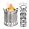Stainless Steel Wood Stove Compact Alcohol Camping Burner For Outdoor Cooking 0