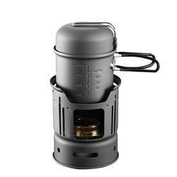 outdoor alcohol camping stove stainless steel & aluminum alloy cooking stove for hiking, bbq, and picnic adventures