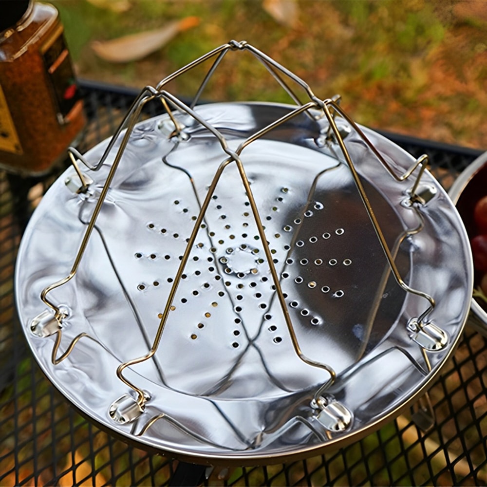 Portable Stainless Steel Toaster Rack Ideal for Outdoor Camping and Grilling