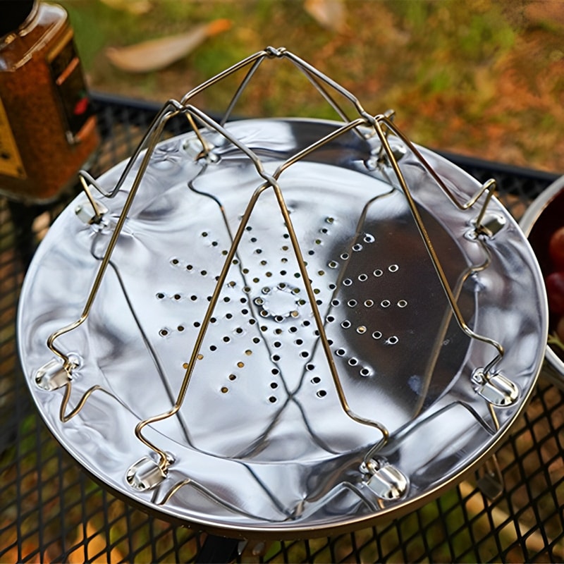 Portable Stainless Steel Toaster Rack Ideal for Outdoor Camping and Grilling