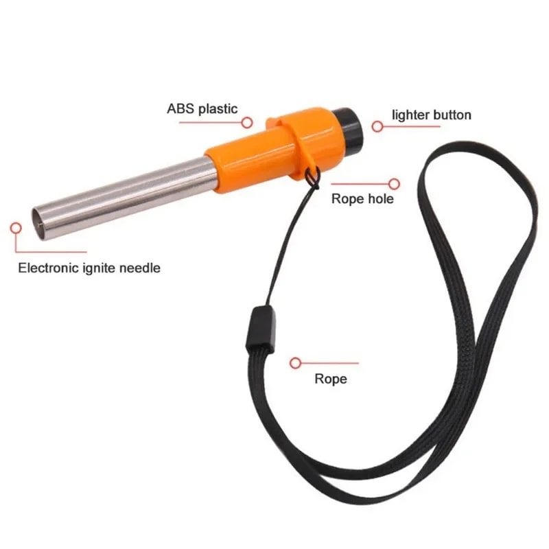 Compact Outdoor Electric Lighter For Camping BBQ Stainless Steel Piezo Igniter 5