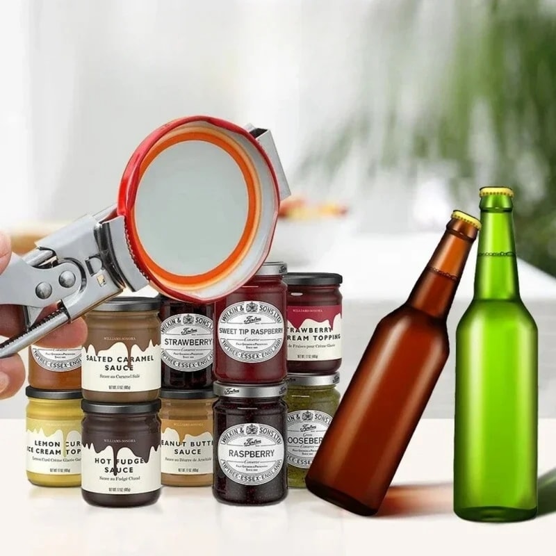 Heavy Duty Stainless Steel MultiFunction Can Bottle Opener Adjustable Easy Grip Kitchen Tool 3