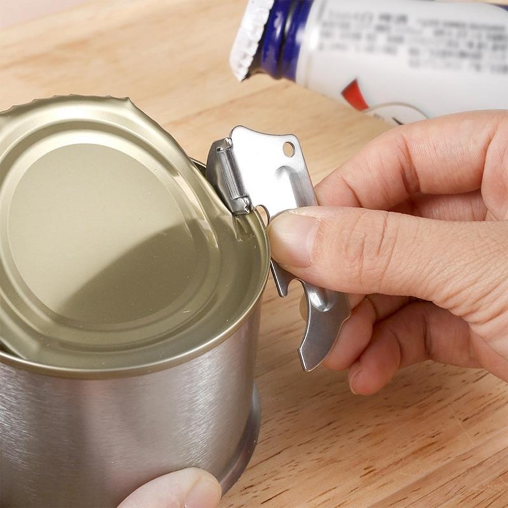 Portable Stainless Steel Bottle And Jar Opener Handheld Can Opener For Emergency Kitchen Use 2