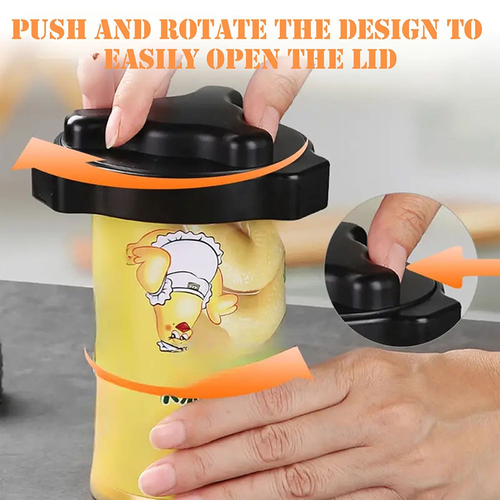 Labor-Saving Jar Opener Portable Twist Off Beverage & Soda Lid Opener for Effortless Bottle and Can Opening