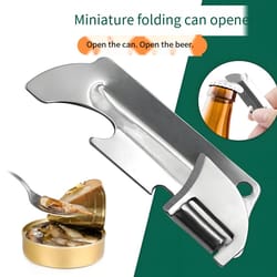 portable folding can opener stainless steel multifunction bottle & can opener