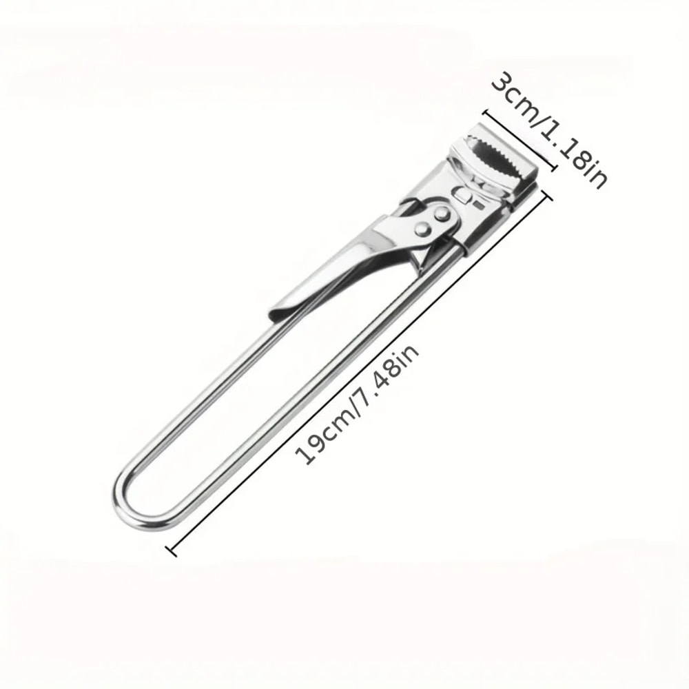 Adjustable Manual Stainless Steel Can Opener Durable Multifunctional Kitchen Tool For Cans Bottles 5