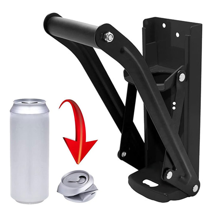 Heavy Duty Can Crusher with Built In Bottle Opener Wall Mounted Aluminum Can Crusher for Recycling