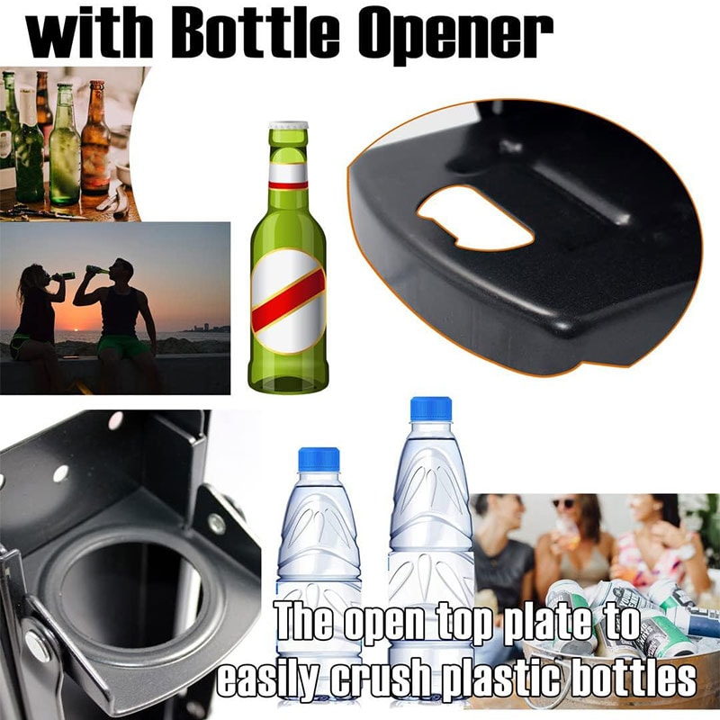 Heavy Duty Can Crusher with Built In Bottle Opener Wall Mounted Aluminum Can Crusher for Recycling