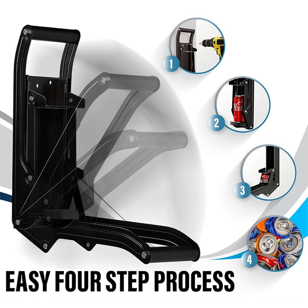 Heavy Duty Can Crusher with Built In Bottle Opener Wall Mounted Aluminum Can Crusher for Recycling