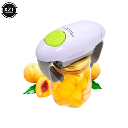 electric can opener smooth edge, automatic jar & bottle opener, double ear design for effortless kitchen use