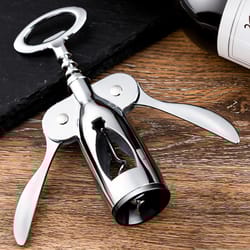 stainless steel hand movement wine opener portable cork remover for effortless wine opening