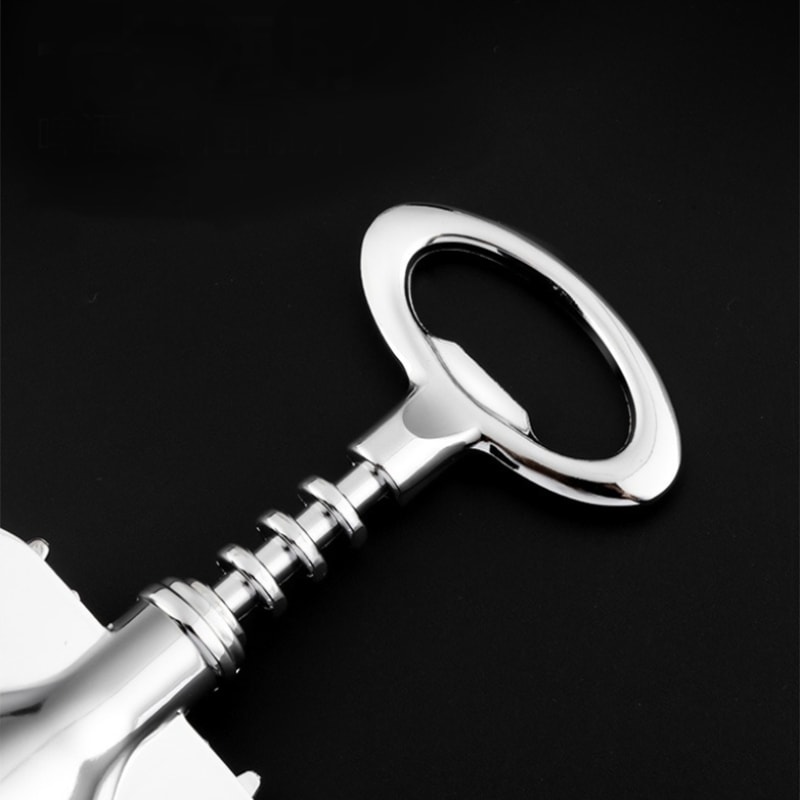 Stainless Steel Hand Movement Wine Opener Portable Cork Remover For Effortless Wine Opening 4