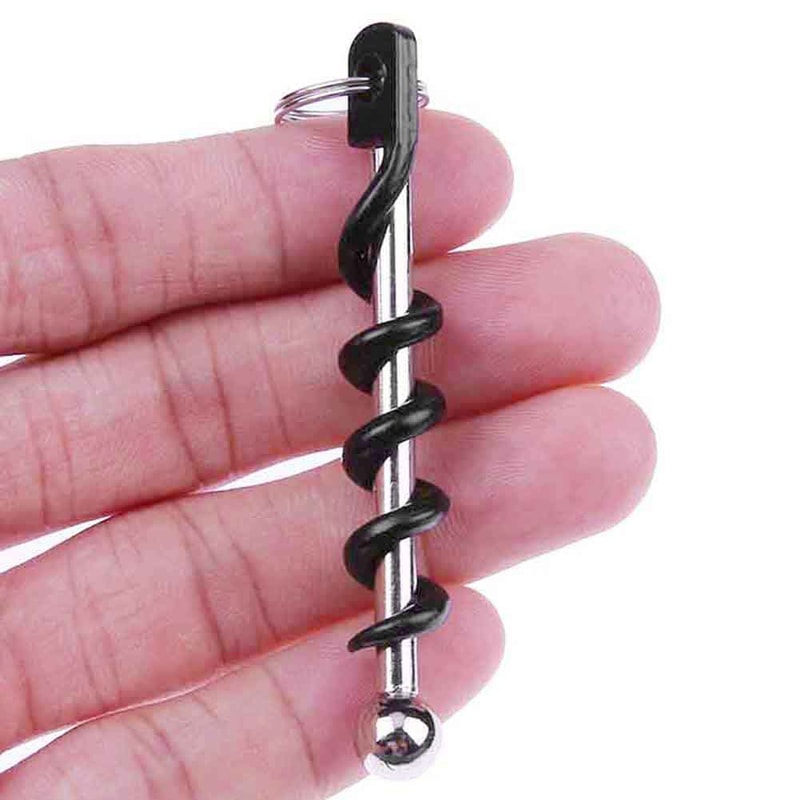 Portable Corkscrew Wine Opener Keychain Mini EDC Tool For Parties Bars And Kitchens 1