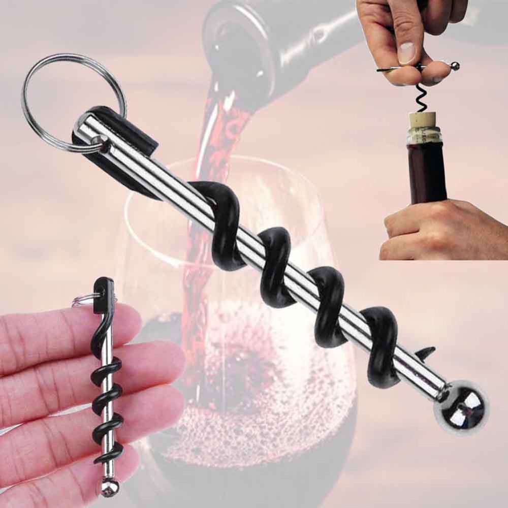 Portable Corkscrew Wine Opener Keychain Mini EDC Tool For Parties Bars And Kitchens 2