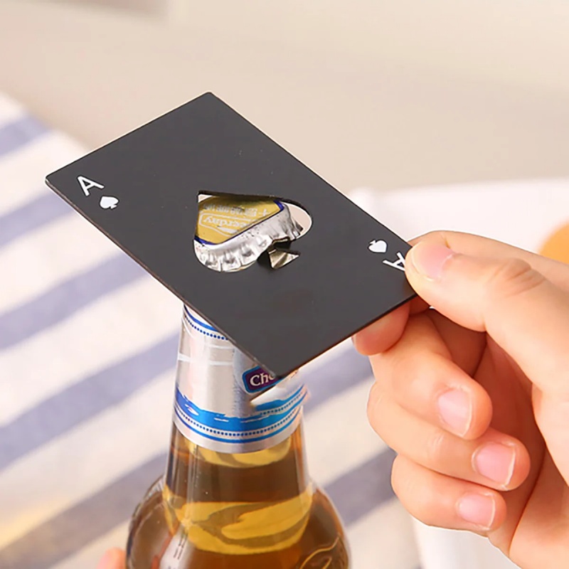 Poker Card Bottle Opener Ace Of Spades Stainless Steel Credit Card Bar Tool For Home Parties 2