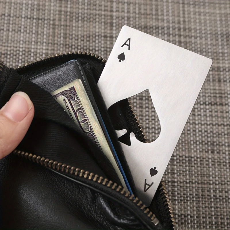 Poker Card Bottle Opener Ace Of Spades Stainless Steel Credit Card Bar Tool For Home Parties 3