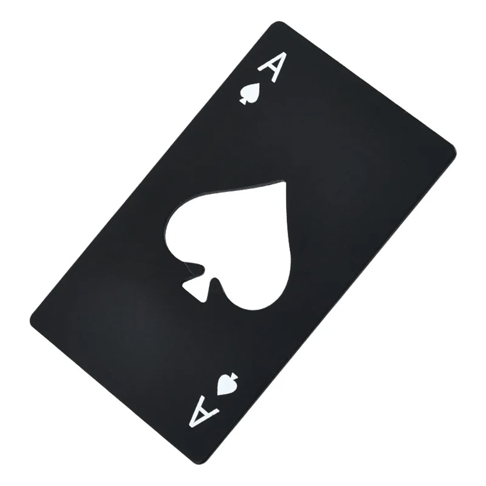 Poker Card Bottle Opener Ace Of Spades Stainless Steel Credit Card Bar Tool For Home Parties 5