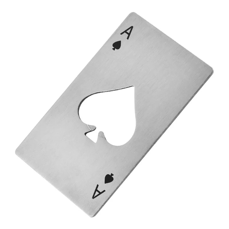 Poker Card Bottle Opener Ace Of Spades Stainless Steel Credit Card Bar Tool For Home Parties 6