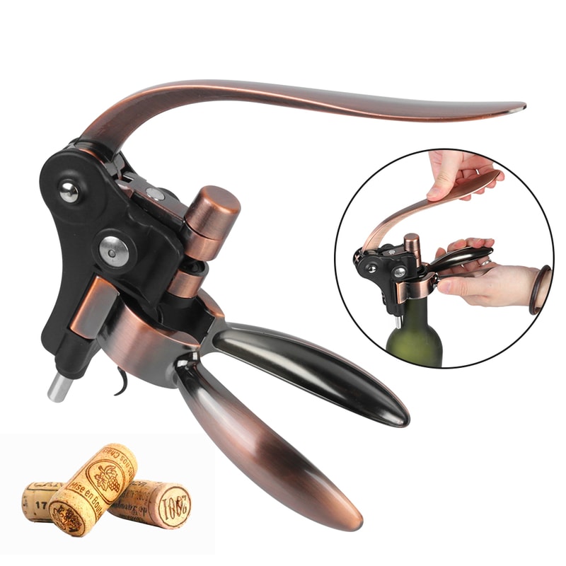 RabbitShaped Zinc Alloy Wine Opener Bar Lever Corkscrew Premium Barware Bottle Opener 0