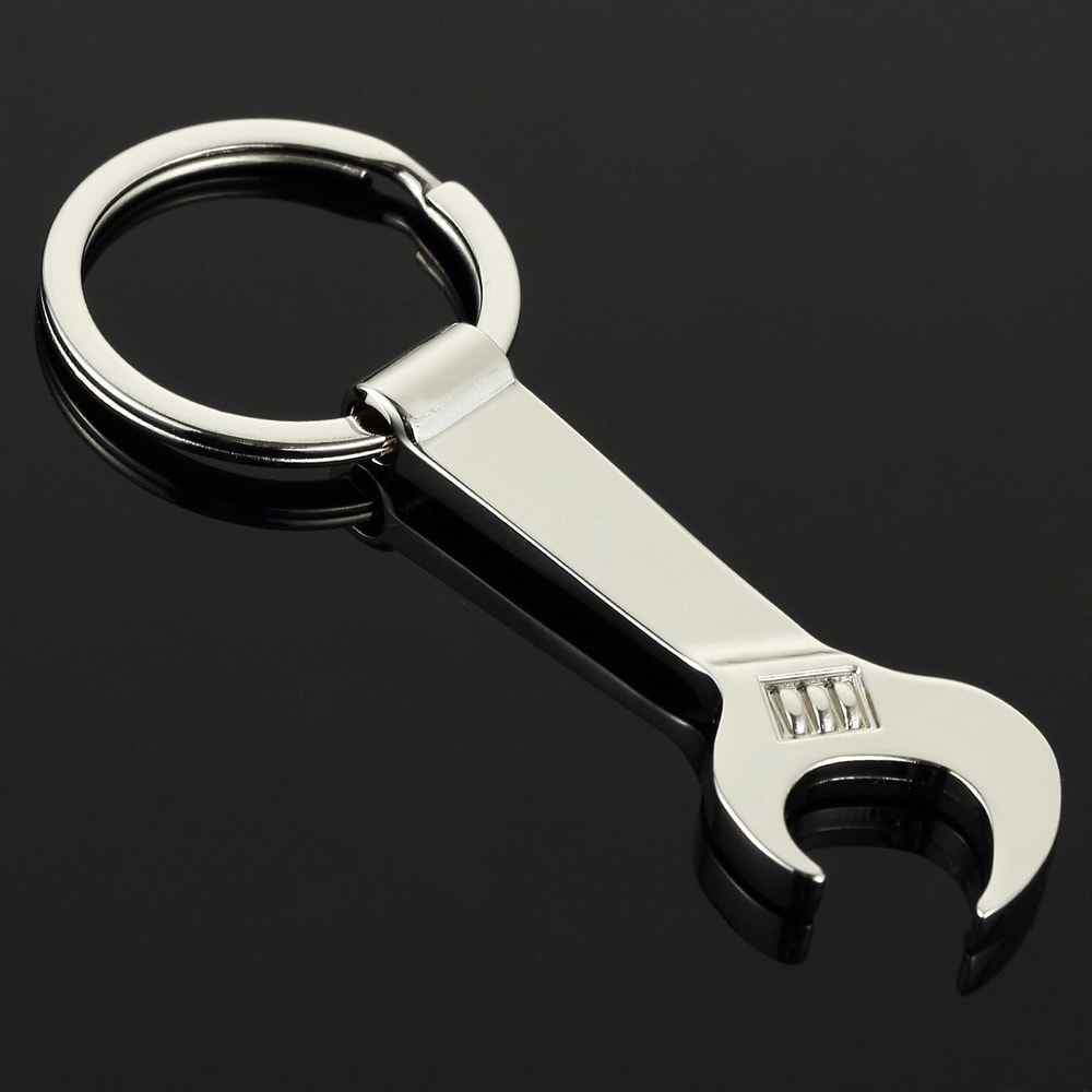 Metal Wrench Shape Bottle Opener Keychain Perfect For Tool Lovers And Everyday Use 2