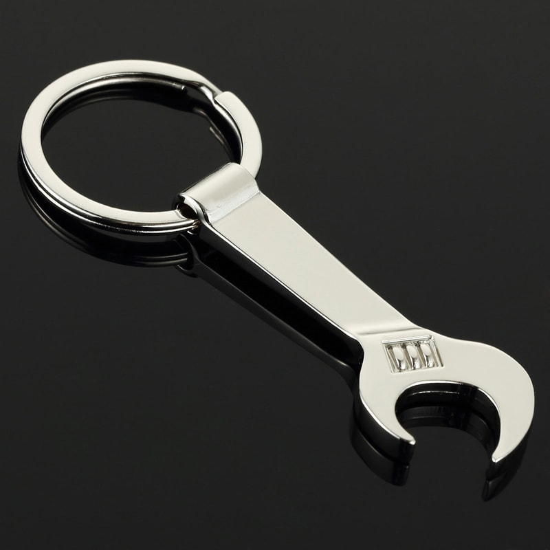 Metal Wrench Shape Bottle Opener Keychain Perfect For Tool Lovers And Everyday Use 2