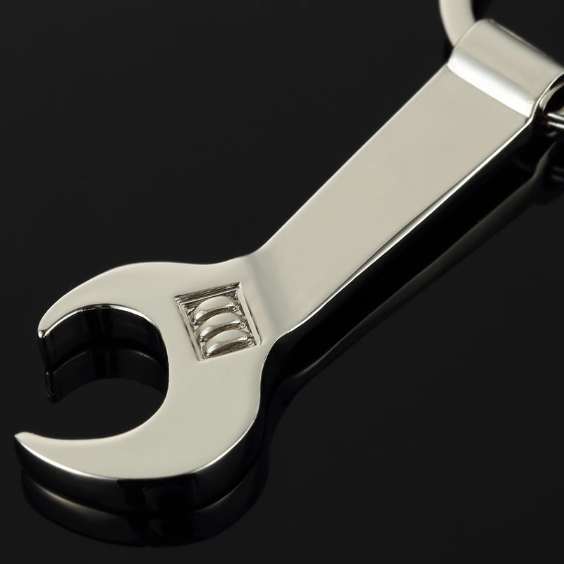 Metal Wrench Shape Bottle Opener Keychain Perfect For Tool Lovers And Everyday Use 3