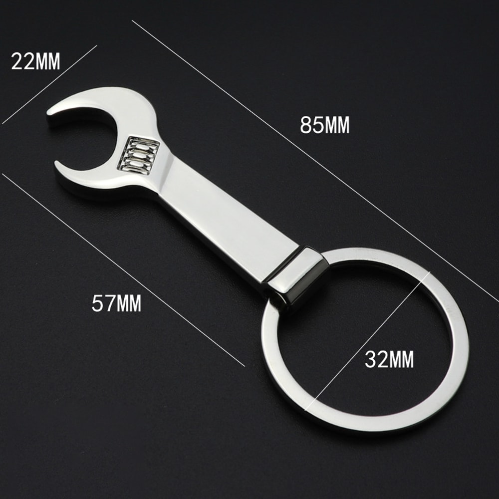 Metal Wrench Shape Bottle Opener Keychain Perfect For Tool Lovers And Everyday Use 4