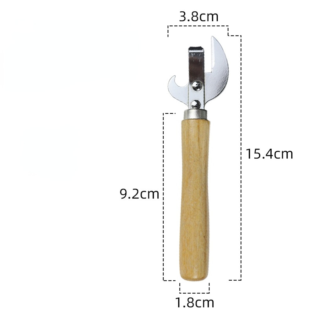 Wooden Handle Multifunctional Can Beer Bottle Opener Portable Ergonomic Design For Effortless Kitc 5