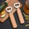 Wooden Handle Beer Bottle Opener Stainless Steel Commercial Creative Design 2