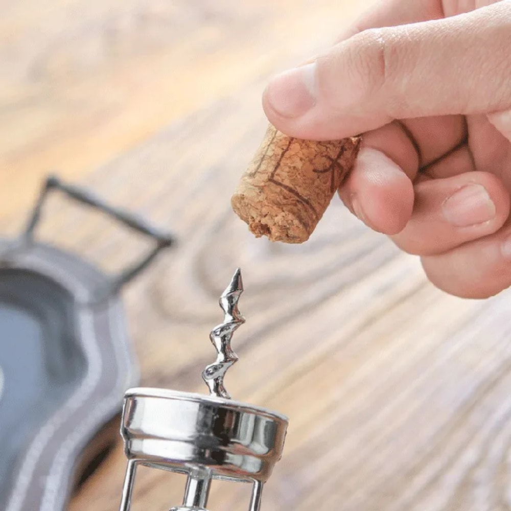 Premium Zinc Alloy Wine Bottle Opener Classic Champagne Corkscrew With Stainless Steel Drill 2