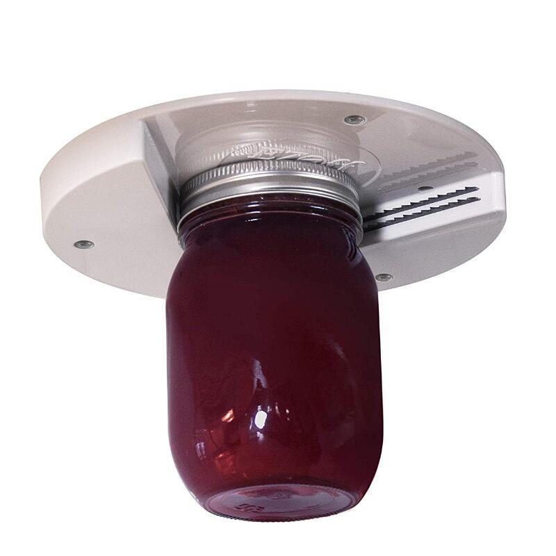 Under Cabinet Jar Opener for Weak Hands Arthritis-Friendly One-Handed Bottle and Jar Opener