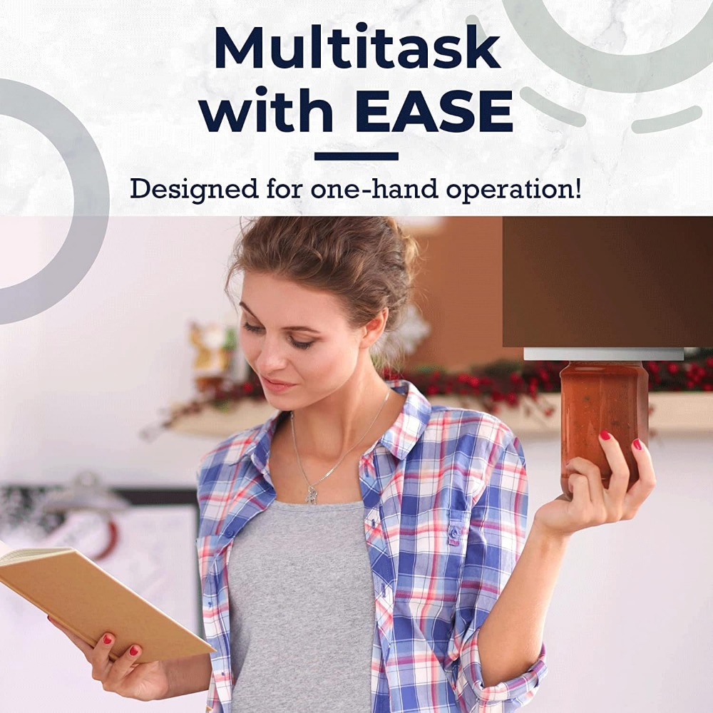 Under Cabinet Jar Opener for Weak Hands Arthritis-Friendly One-Handed Bottle and Jar Opener