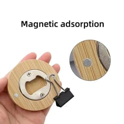 magnetic wooden bottle opener easy-to-use beer & cocktail lid remover for bar tools and gadgets