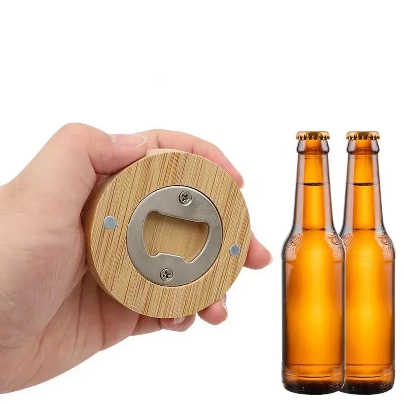 Magnetic Wooden Bottle Opener EasytoUse Beer Cocktail Lid Remover For Bar Tools And Gadgets 2