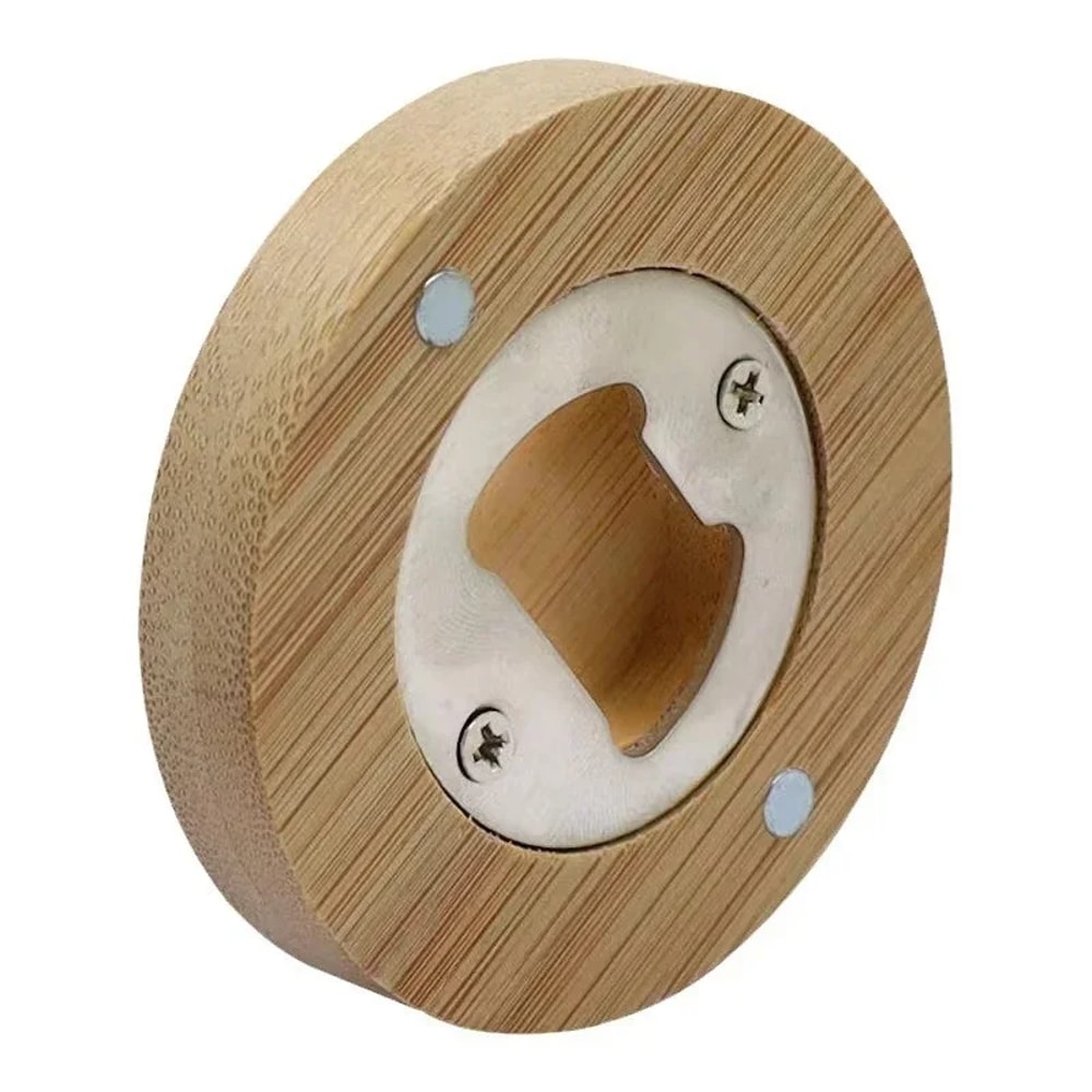 Magnetic Wooden Bottle Opener EasytoUse Beer Cocktail Lid Remover For Bar Tools And Gadgets 3