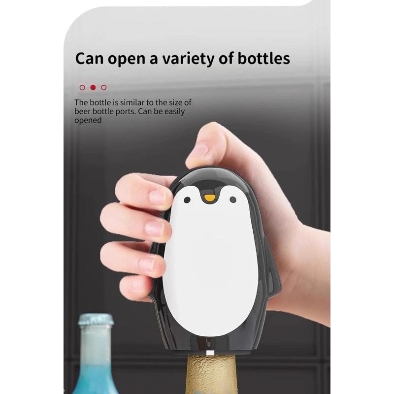 Penguin Stainless Steel Wine Opener With Magnetic Beer Bottle Opener Unique Corkscrew Bar Tool 4