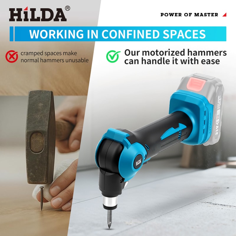 Rechargeable Rotary Demolition Hammer With Adjustable Head 1