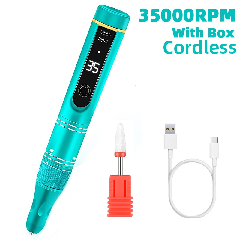 Electric Nail Drill Machine Rechargeable Cordless Nail File For Acrylic Gel Nails 7