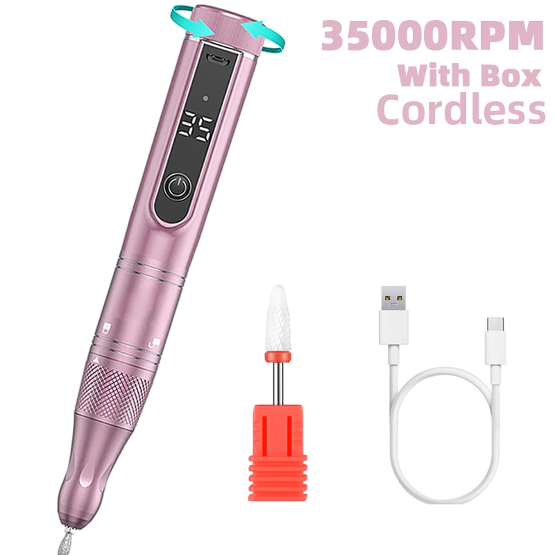 Electric Nail Drill Machine Rechargeable Cordless Nail File For Acrylic Gel Nails 8