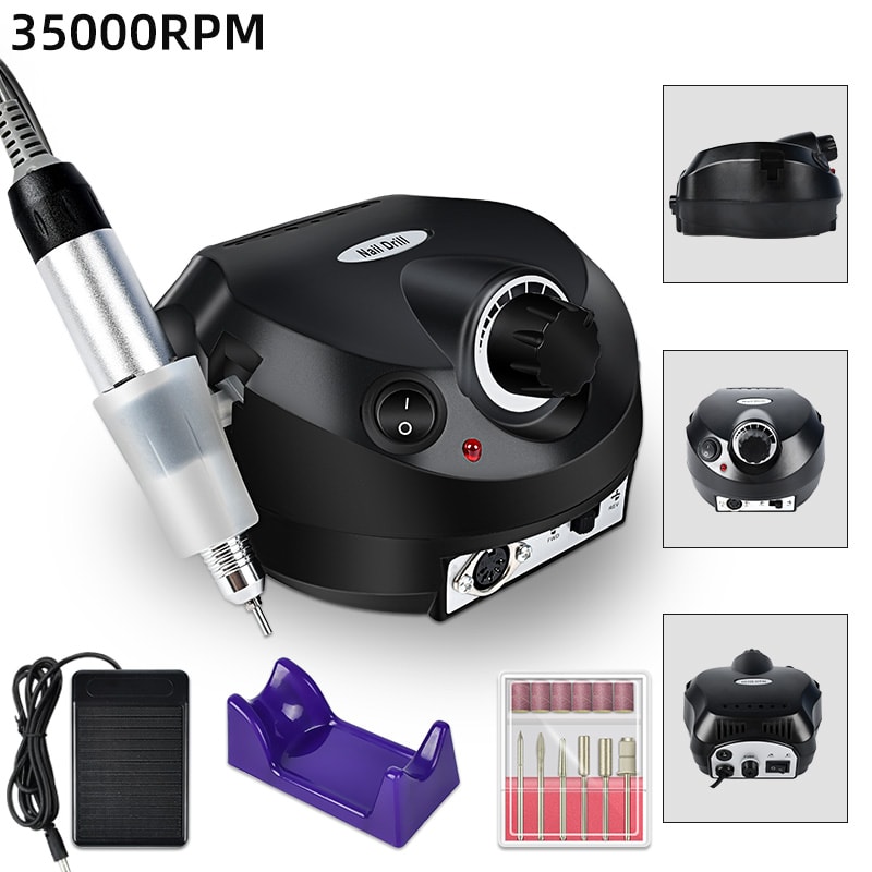 Professional Electric Nail Drill For Manicure Portable Nail Sander Set With Bits 2