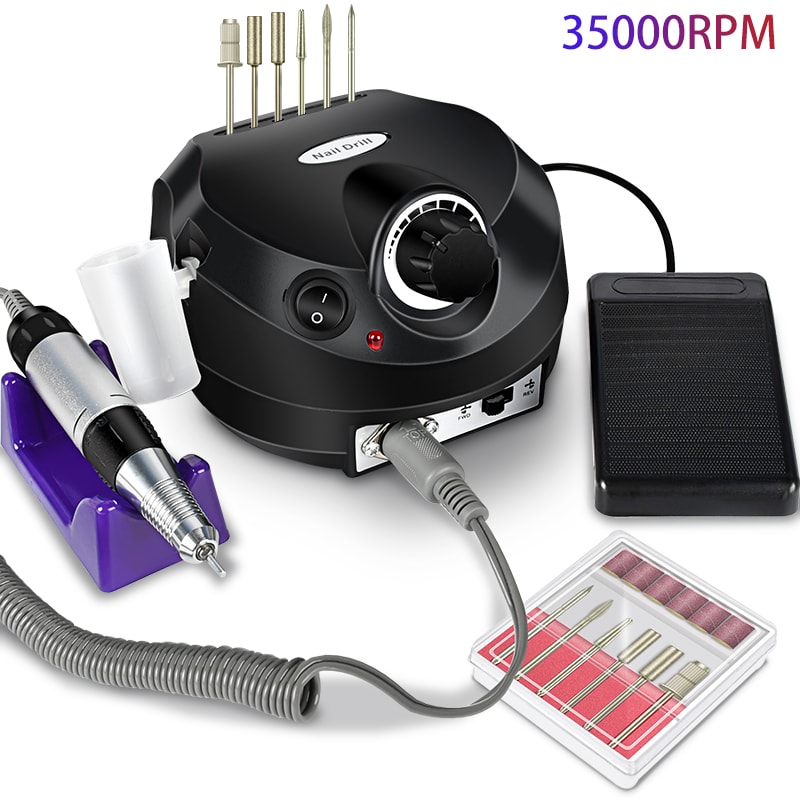 Professional Electric Nail Drill For Manicure Portable Nail Sander Set With Bits 0