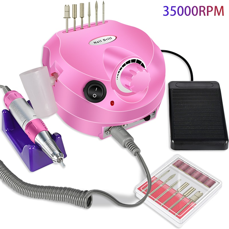 Professional Electric Nail Drill For Manicure Portable Nail Sander Set With Bits 4